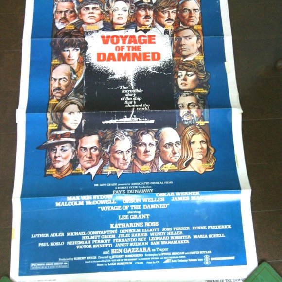 Vintage British Film Poster Voyage of the Damned Original Movie Poster Cruise UK - Picture 11 of 16